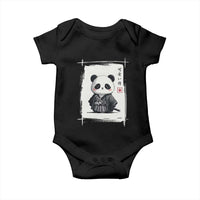 Kawaii Anime Samurai Panda Baby Onesie Vintage Sumi-e Japanese Art Funny Panda Lovers - Wonder Print Shop