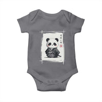 Kawaii Anime Samurai Panda Baby Onesie Vintage Sumi-e Japanese Art Funny Panda Lovers - Wonder Print Shop