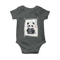 Kawaii Anime Samurai Panda Baby Onesie Vintage Sumi-e Japanese Art Funny Panda Lovers - Wonder Print Shop