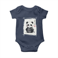 Kawaii Anime Samurai Panda Baby Onesie Vintage Sumi-e Japanese Art Funny Panda Lovers - Wonder Print Shop