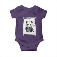 Kawaii Anime Samurai Panda Baby Onesie Vintage Sumi-e Japanese Art Funny Panda Lovers - Wonder Print Shop