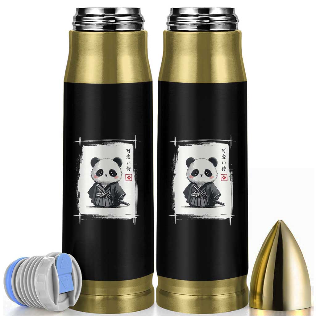 Kawaii Anime Samurai Panda Bullet Tumbler Vintage Sumi-e Japanese Art Funny Panda Lovers - Wonder Print Shop
