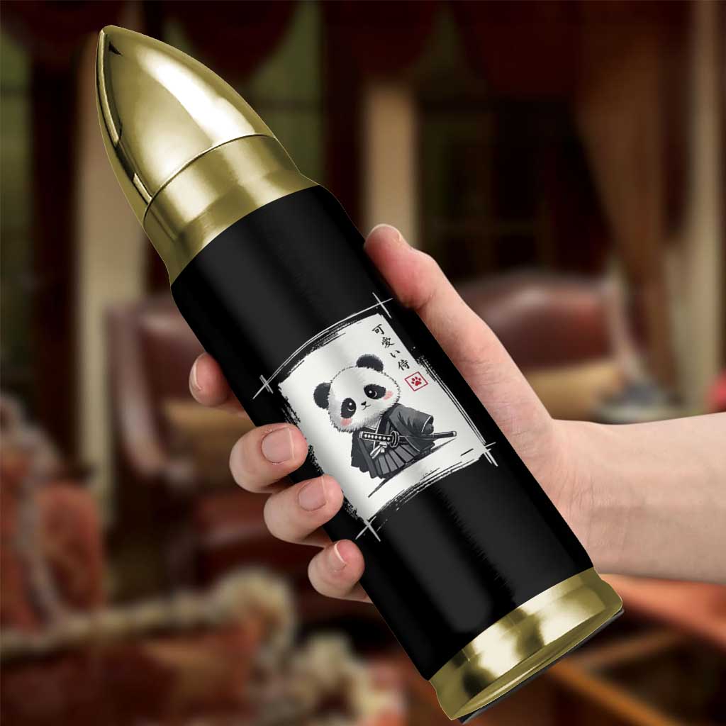Kawaii Anime Samurai Panda Bullet Tumbler Vintage Sumi-e Japanese Art Funny Panda Lovers - Wonder Print Shop