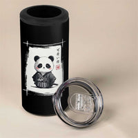 Kawaii Anime Samurai Panda 4 in 1 Can Cooler Tumbler Vintage Sumi-e Japanese Art Funny Panda Lovers - Wonder Print Shop