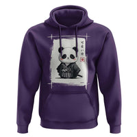 Kawaii Anime Samurai Panda Hoodie Vintage Sumi-e Japanese Art Funny Panda Lovers - Wonder Print Shop