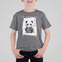 Kawaii Anime Samurai Panda T Shirt For Kid Vintage Sumi-e Japanese Art Funny Panda Lovers - Wonder Print Shop