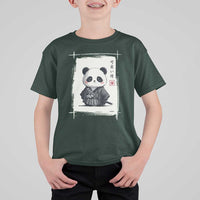 Kawaii Anime Samurai Panda T Shirt For Kid Vintage Sumi-e Japanese Art Funny Panda Lovers - Wonder Print Shop