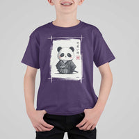 Kawaii Anime Samurai Panda T Shirt For Kid Vintage Sumi-e Japanese Art Funny Panda Lovers - Wonder Print Shop