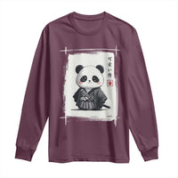 Kawaii Anime Samurai Panda Long Sleeve Shirt Vintage Sumi-e Japanese Art Funny Panda Lovers - Wonder Print Shop