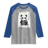 Kawaii Anime Samurai Panda Raglan Shirt Vintage Sumi-e Japanese Art Funny Panda Lovers - Wonder Print Shop