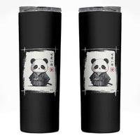 Kawaii Anime Samurai Panda Skinny Tumbler Vintage Sumi-e Japanese Art Funny Panda Lovers - Wonder Print Shop