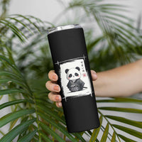 Kawaii Anime Samurai Panda Skinny Tumbler Vintage Sumi-e Japanese Art Funny Panda Lovers - Wonder Print Shop
