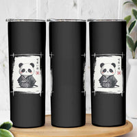 Kawaii Anime Samurai Panda Skinny Tumbler Vintage Sumi-e Japanese Art Funny Panda Lovers - Wonder Print Shop