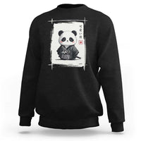 Kawaii Anime Samurai Panda Sweatshirt Vintage Sumi-e Japanese Art Funny Panda Lovers - Wonder Print Shop