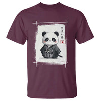 Kawaii Anime Samurai Panda T Shirt Vintage Sumi-e Japanese Art Funny Panda Lovers - Wonder Print Shop