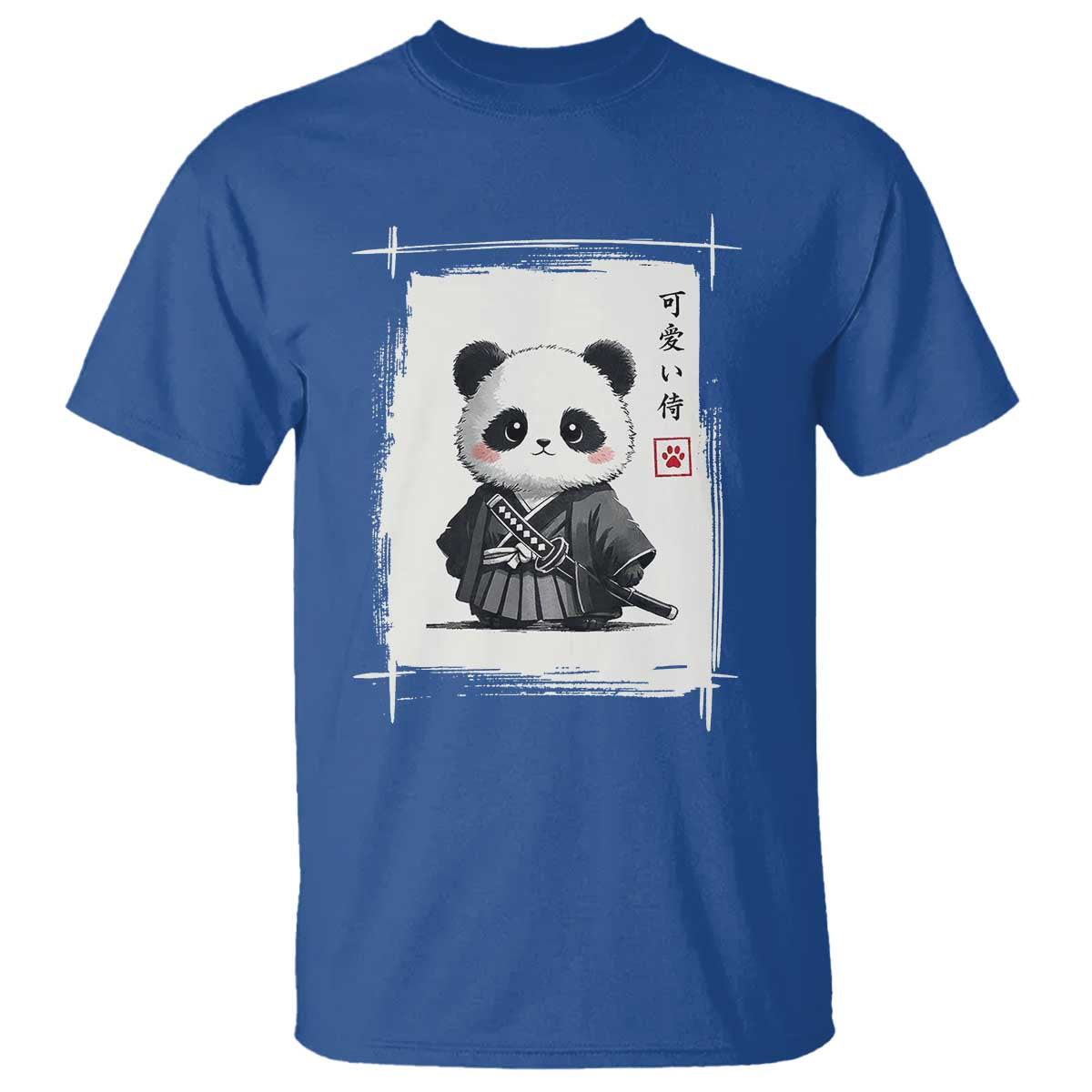 Kawaii Anime Samurai Panda T Shirt Vintage Sumi-e Japanese Art Funny Panda Lovers - Wonder Print Shop