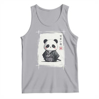 Kawaii Anime Samurai Panda Tank Top Vintage Sumi-e Japanese Art Funny Panda Lovers - Wonder Print Shop