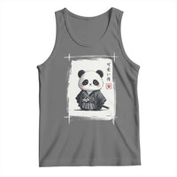 Kawaii Anime Samurai Panda Tank Top Vintage Sumi-e Japanese Art Funny Panda Lovers - Wonder Print Shop