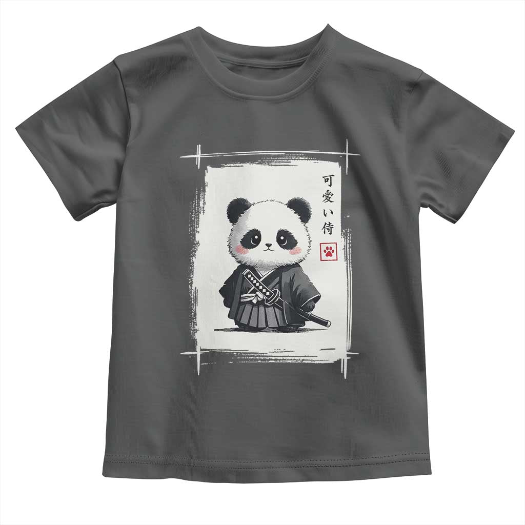 Kawaii Anime Samurai Panda Toddler T Shirt Vintage Sumi-e Japanese Art Funny Panda Lovers - Wonder Print Shop