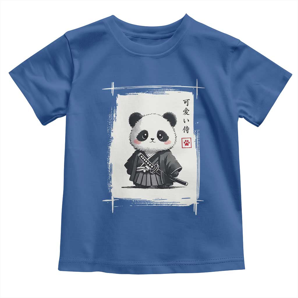 Kawaii Anime Samurai Panda Toddler T Shirt Vintage Sumi-e Japanese Art Funny Panda Lovers - Wonder Print Shop