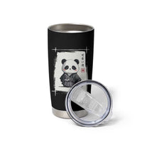 Kawaii Anime Samurai Panda Tumbler Cup Vintage Sumi-e Japanese Art Funny Panda Lovers - Wonder Print Shop