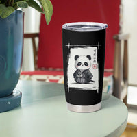 Kawaii Anime Samurai Panda Tumbler Cup Vintage Sumi-e Japanese Art Funny Panda Lovers - Wonder Print Shop