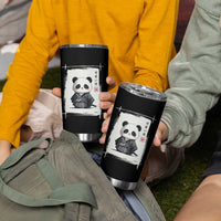 Kawaii Anime Samurai Panda Tumbler Cup Vintage Sumi-e Japanese Art Funny Panda Lovers - Wonder Print Shop