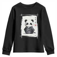 Kawaii Anime Samurai Panda Youth Sweatshirt Vintage Sumi-e Japanese Art Funny Panda Lovers - Wonder Print Shop