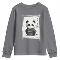 Kawaii Anime Samurai Panda Youth Sweatshirt Vintage Sumi-e Japanese Art Funny Panda Lovers - Wonder Print Shop