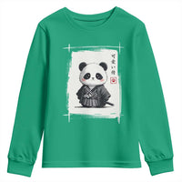 Kawaii Anime Samurai Panda Youth Sweatshirt Vintage Sumi-e Japanese Art Funny Panda Lovers - Wonder Print Shop