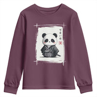 Kawaii Anime Samurai Panda Youth Sweatshirt Vintage Sumi-e Japanese Art Funny Panda Lovers - Wonder Print Shop