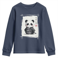 Kawaii Anime Samurai Panda Youth Sweatshirt Vintage Sumi-e Japanese Art Funny Panda Lovers - Wonder Print Shop