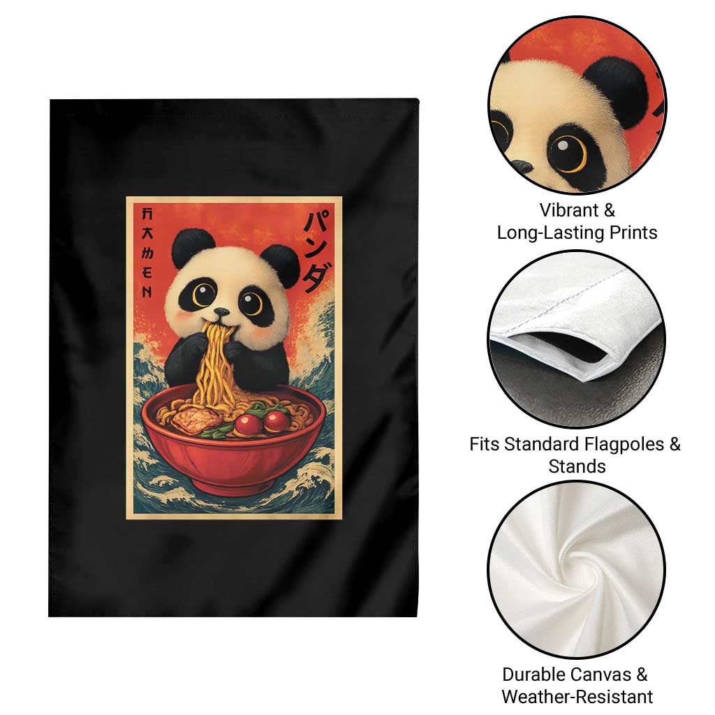 Kawaii Anime Panda Ramen Garden Flag Funny Japanese Noodles Anime Lovers - Wonder Print Shop
