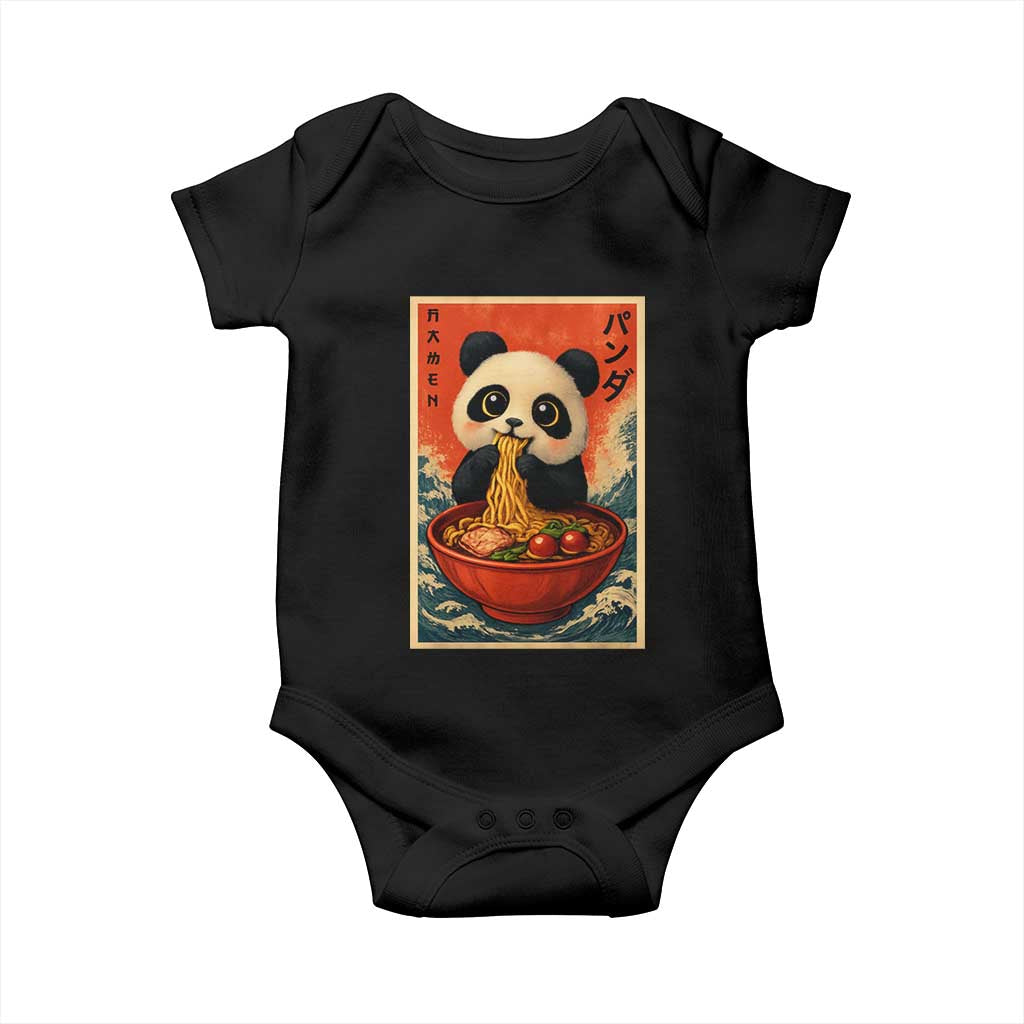 Kawaii Anime Panda Ramen Baby Onesie Funny Japanese Noodles Anime Lovers - Wonder Print Shop