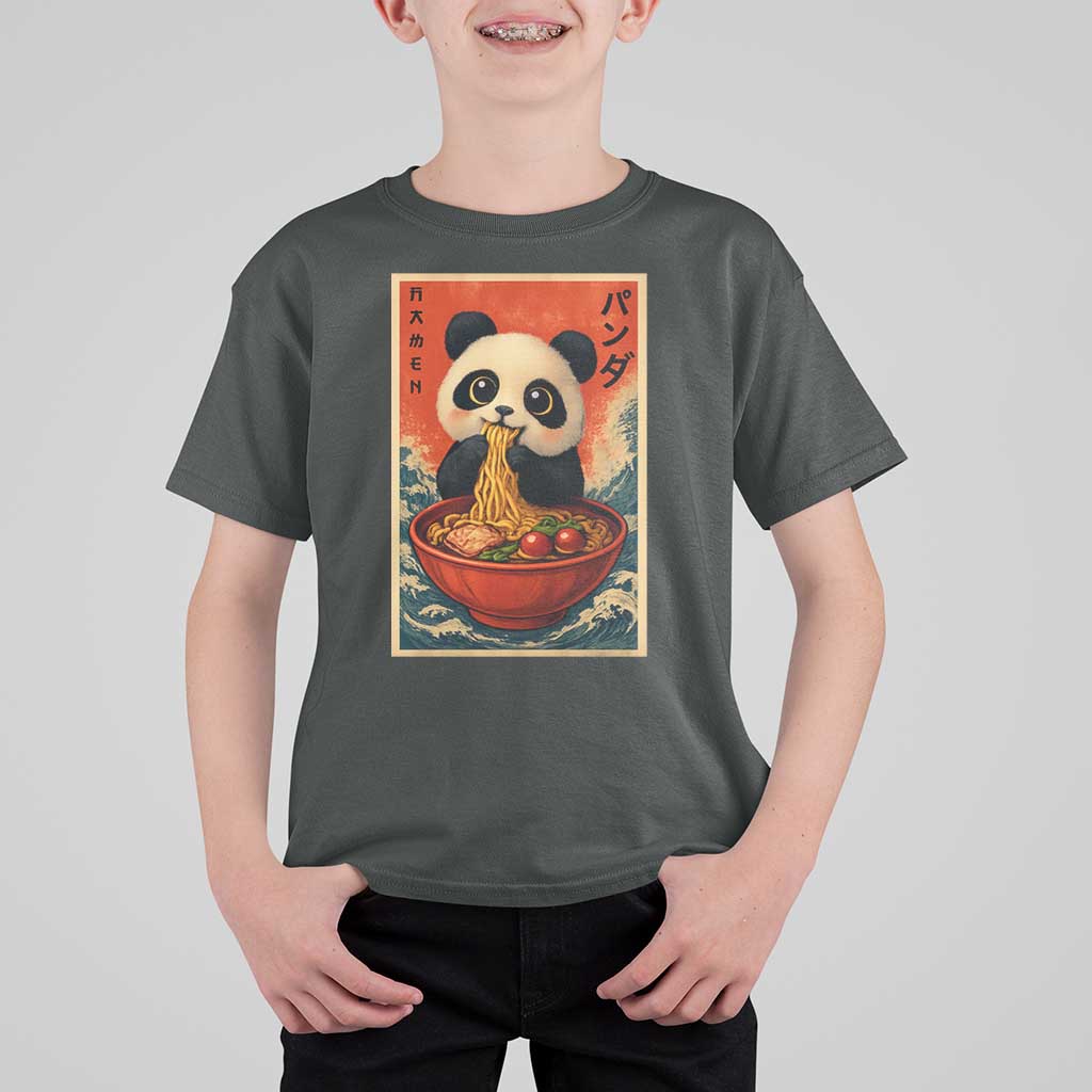 Kawaii Anime Panda Ramen T Shirt For Kid Funny Japanese Noodles Anime Lovers - Wonder Print Shop