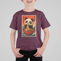 Kawaii Anime Panda Ramen T Shirt For Kid Funny Japanese Noodles Anime Lovers - Wonder Print Shop