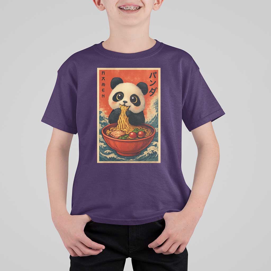 Kawaii Anime Panda Ramen T Shirt For Kid Funny Japanese Noodles Anime Lovers - Wonder Print Shop