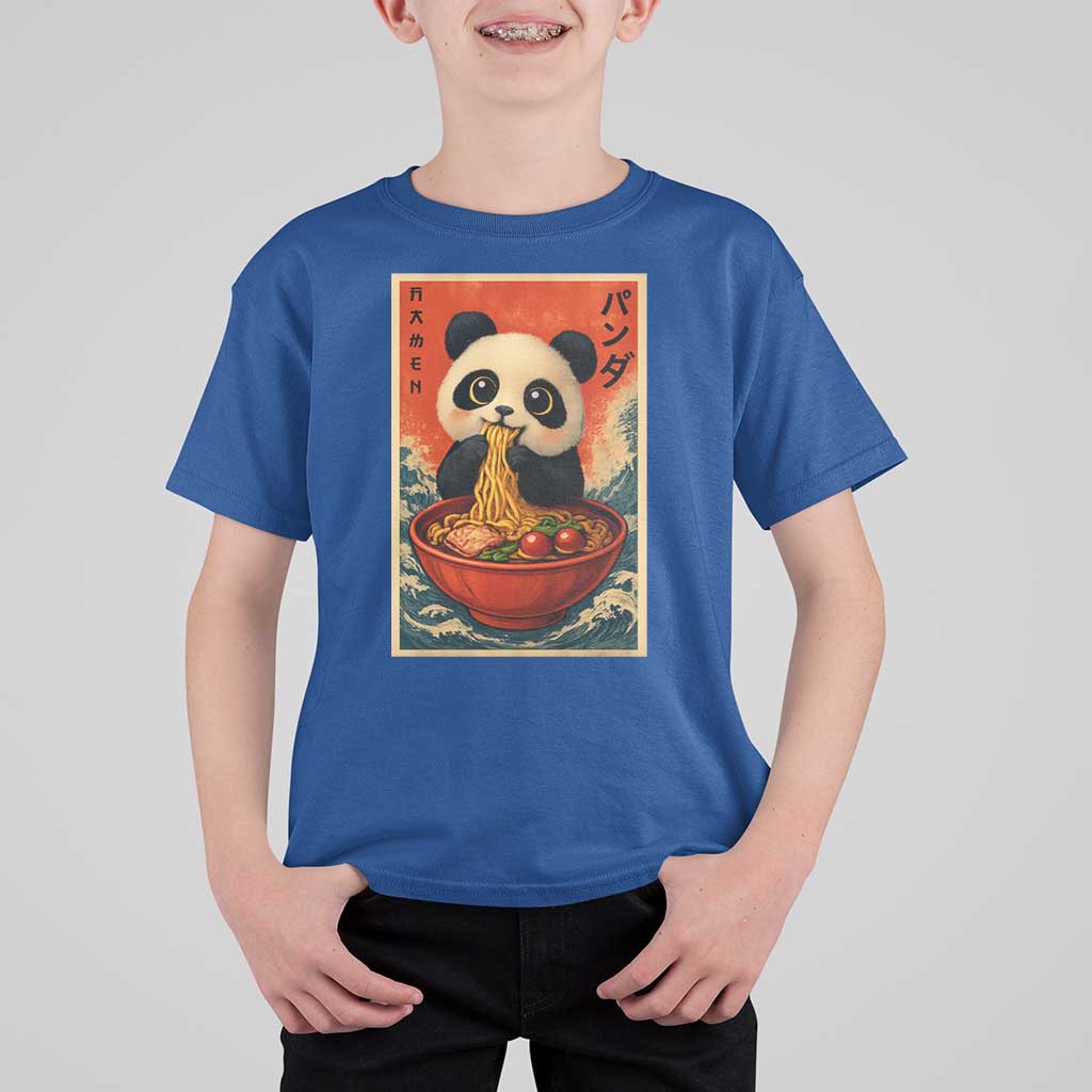 Kawaii Anime Panda Ramen T Shirt For Kid Funny Japanese Noodles Anime Lovers - Wonder Print Shop