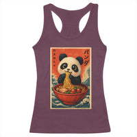 Kawaii Anime Panda Ramen Racerback Tank Top Funny Japanese Noodles Anime Lovers - Wonder Print Shop