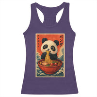 Kawaii Anime Panda Ramen Racerback Tank Top Funny Japanese Noodles Anime Lovers - Wonder Print Shop