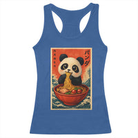 Kawaii Anime Panda Ramen Racerback Tank Top Funny Japanese Noodles Anime Lovers - Wonder Print Shop