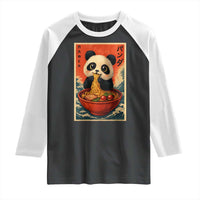 Kawaii Anime Panda Ramen Raglan Shirt Funny Japanese Noodles Anime Lovers - Wonder Print Shop