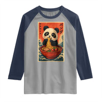 Kawaii Anime Panda Ramen Raglan Shirt Funny Japanese Noodles Anime Lovers - Wonder Print Shop