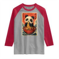 Kawaii Anime Panda Ramen Raglan Shirt Funny Japanese Noodles Anime Lovers - Wonder Print Shop