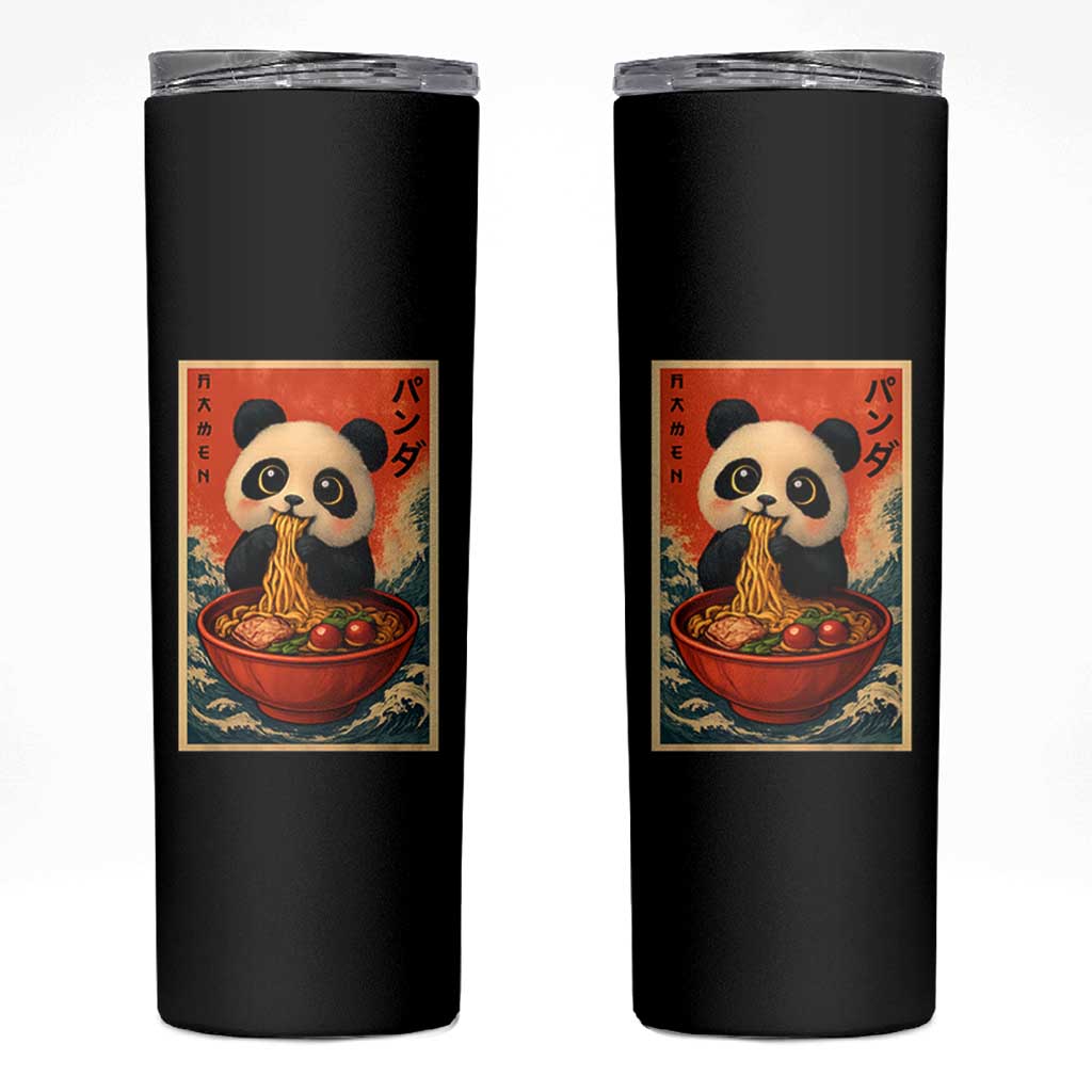 Kawaii Anime Panda Ramen Skinny Tumbler Funny Japanese Noodles Anime Lovers - Wonder Print Shop