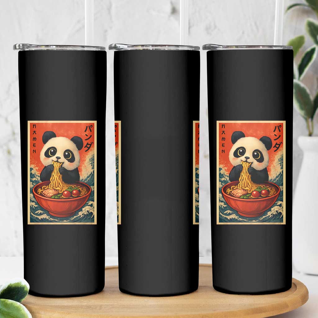 Kawaii Anime Panda Ramen Skinny Tumbler Funny Japanese Noodles Anime Lovers - Wonder Print Shop