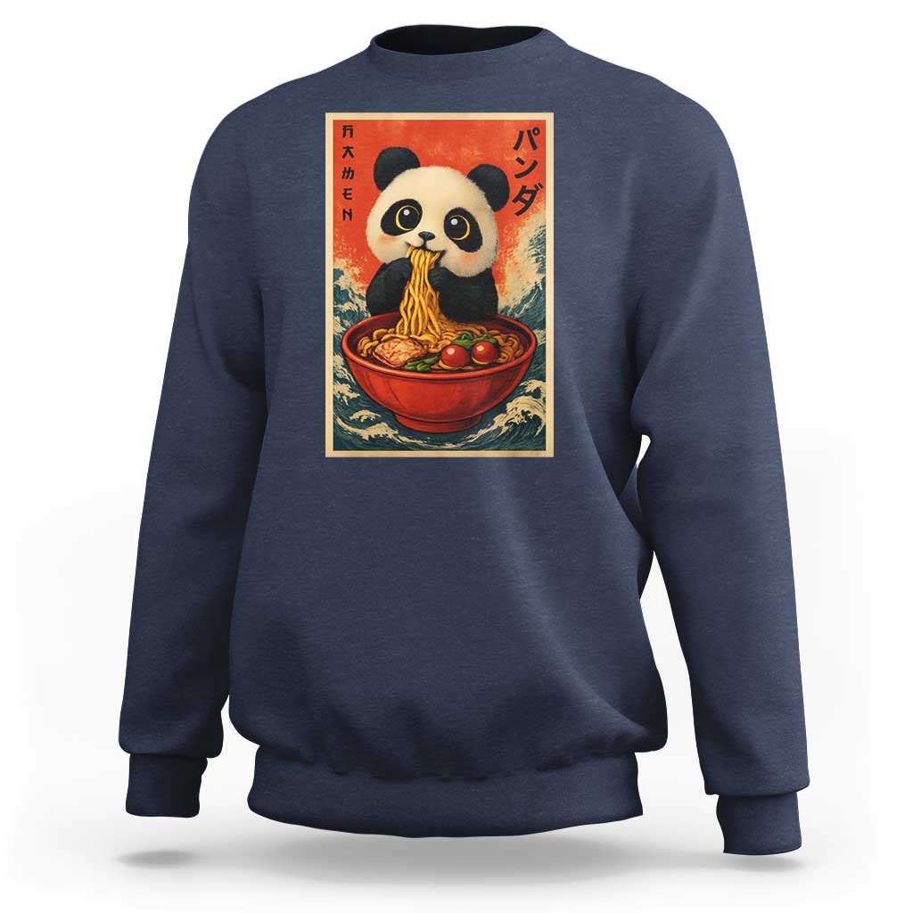 Kawaii Anime Panda Ramen Sweatshirt Funny Japanese Noodles Anime Lovers - Wonder Print Shop