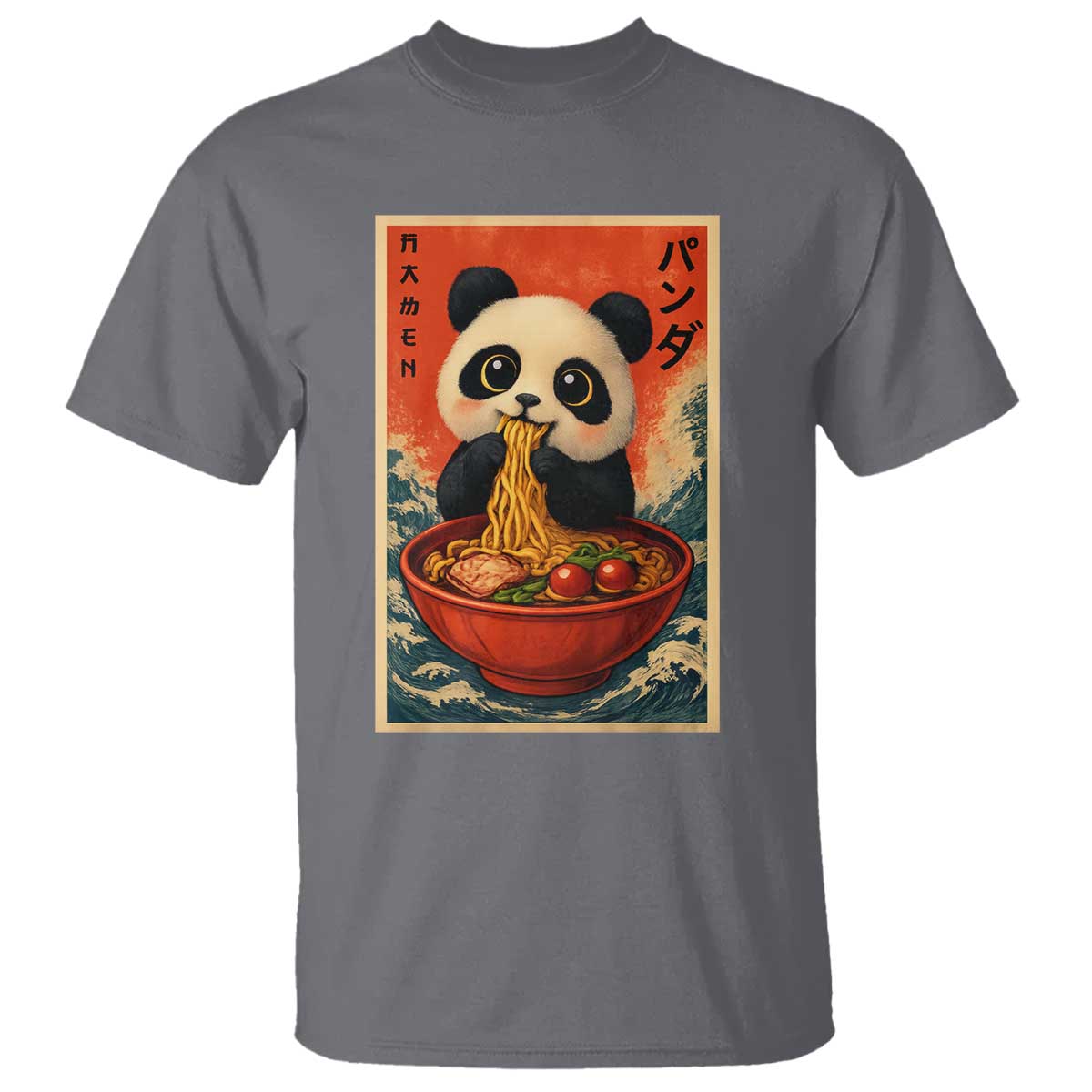 Kawaii Anime Panda Ramen T Shirt Funny Japanese Noodles Anime Lovers - Wonder Print Shop