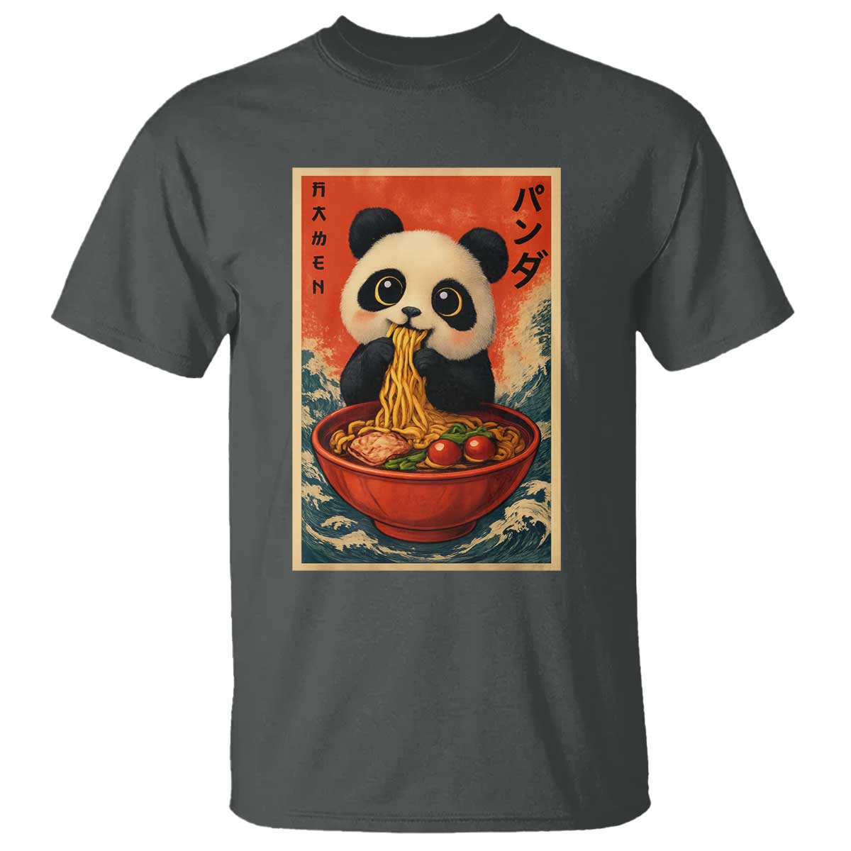 Kawaii Anime Panda Ramen T Shirt Funny Japanese Noodles Anime Lovers - Wonder Print Shop