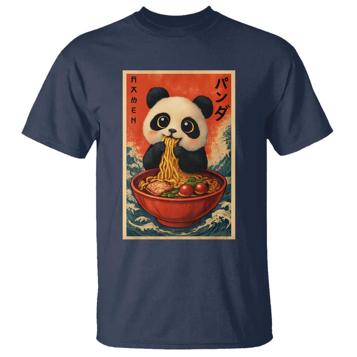 Kawaii Anime Panda Ramen T Shirt Funny Japanese Noodles Anime Lovers - Wonder Print Shop